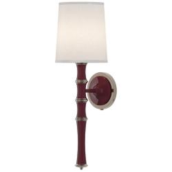Kane 22.5" High Sugar Plum Polished Nickel Wall Sconce w/ Ascot White Shade