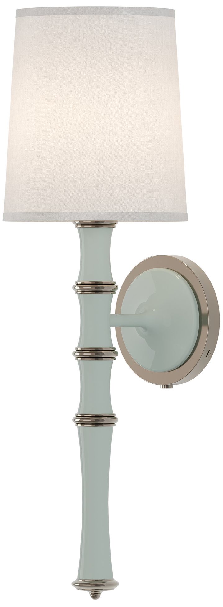 Kane 22.5" Celadon Polished Nickel Wall Sconce w/Ascot Whitee Made to