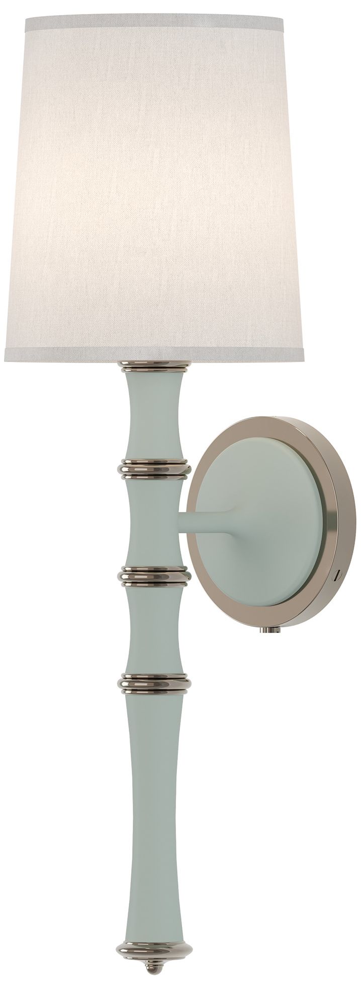 Kane 22.5" Matte Celadon Nickel Wall Sconce w/Ascot Whitee Made to Ord
