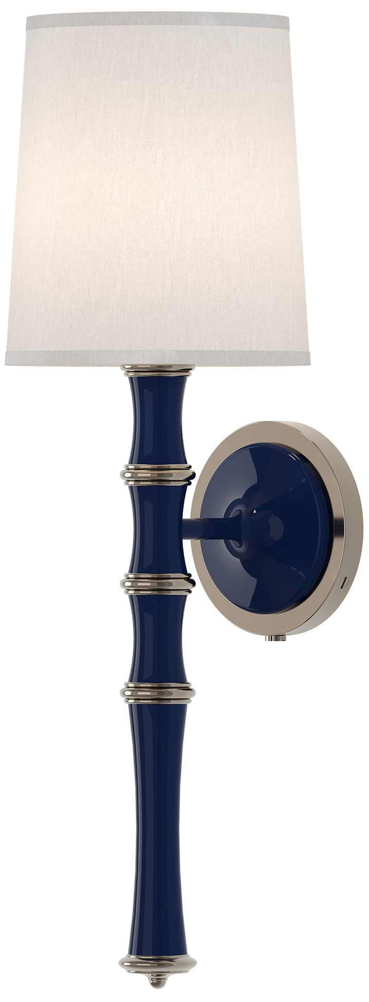 Kane 22.5" Midnight Blue Nickel Wall Sconce w/Ascot Whitee Made to Ord