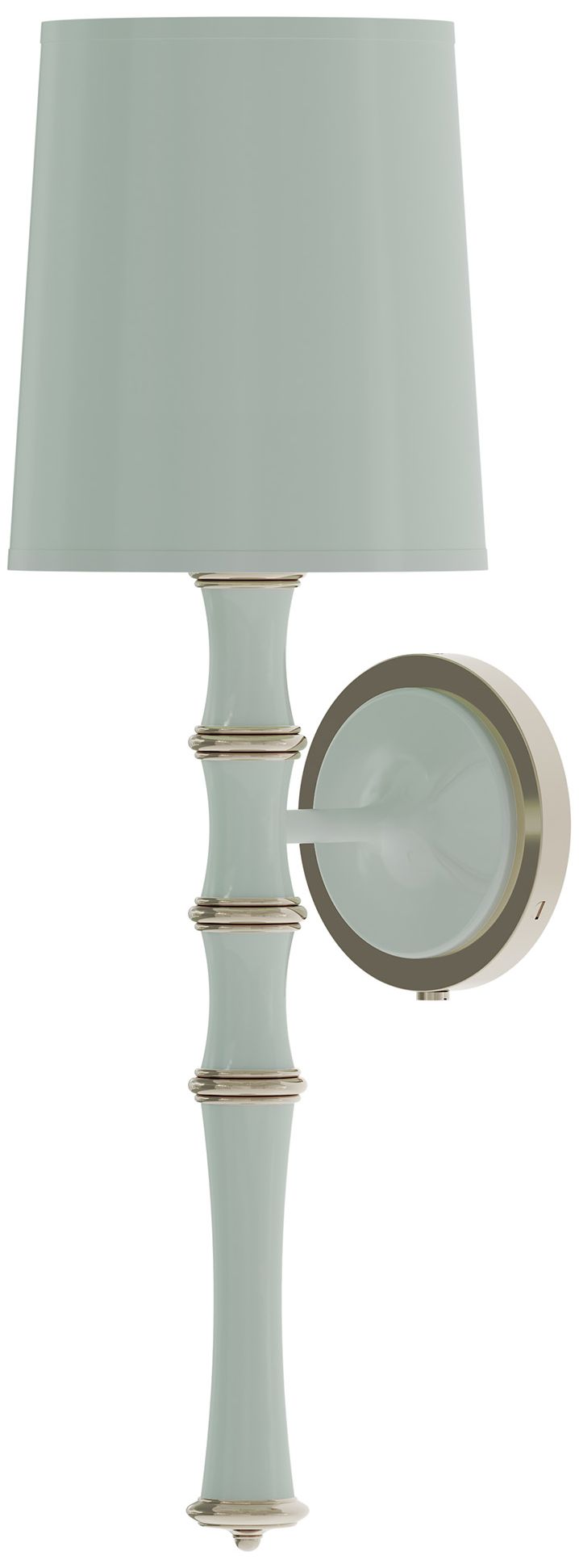 Kane 22.5"H Celadon Polished Nickel Wall Sconce w/ Celadon Made to Ord