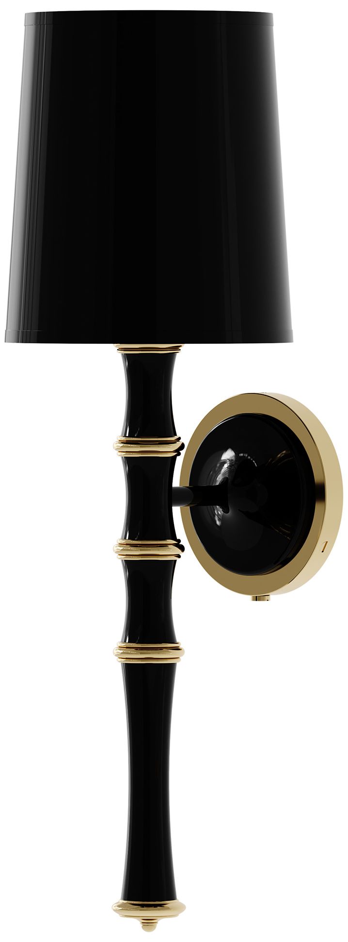 Kane 22.5"H Obsidian Modern Brass Wall Sconce with Celadon Made to Ord
