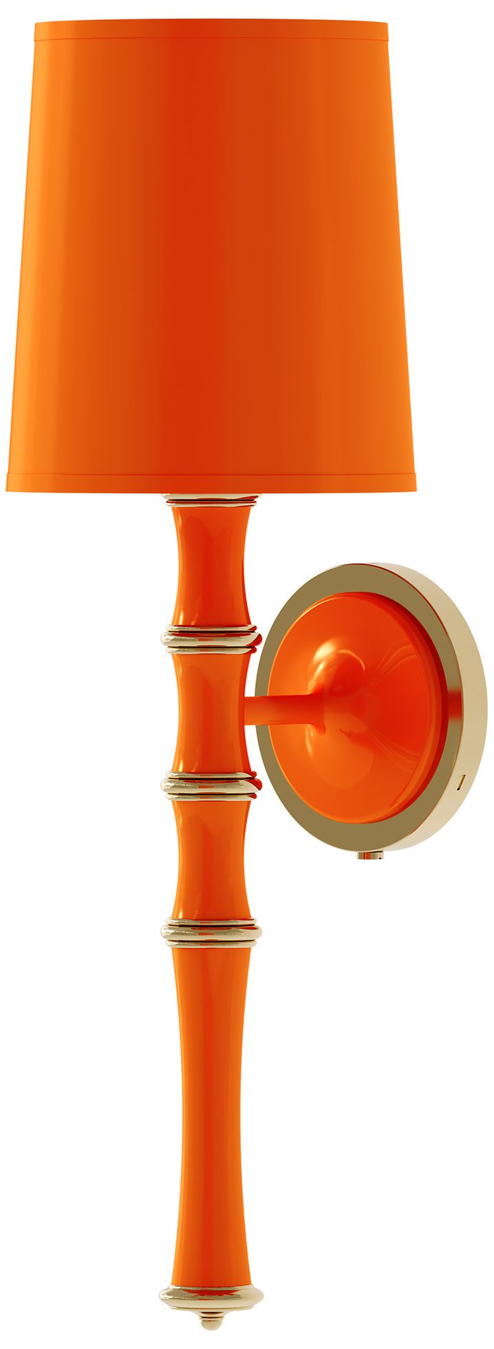 Kane 22.5"H Pumpkin Modern Brass Wall Sconce with Celadon Made to Orde
