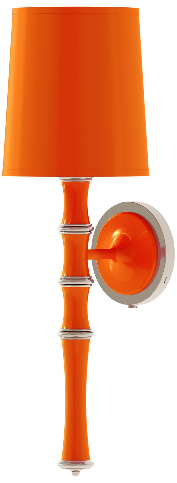Kane 22.5"H Pumpkin Polished Nickel Wall Sconce w/ Celadon Made to Ord