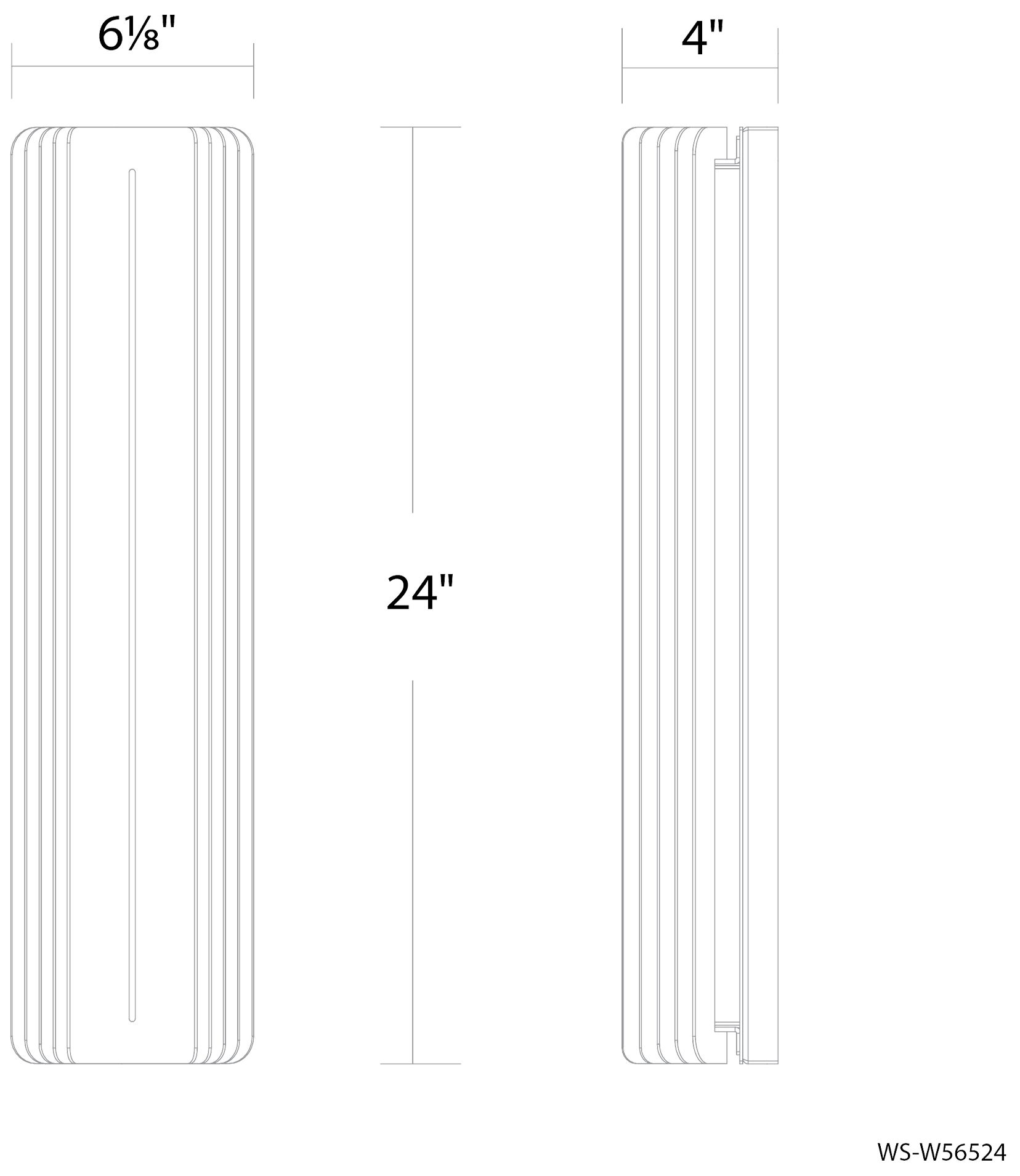 Kane 24"H x 6.3"W 1-Light Outdoor Wall Light in Black