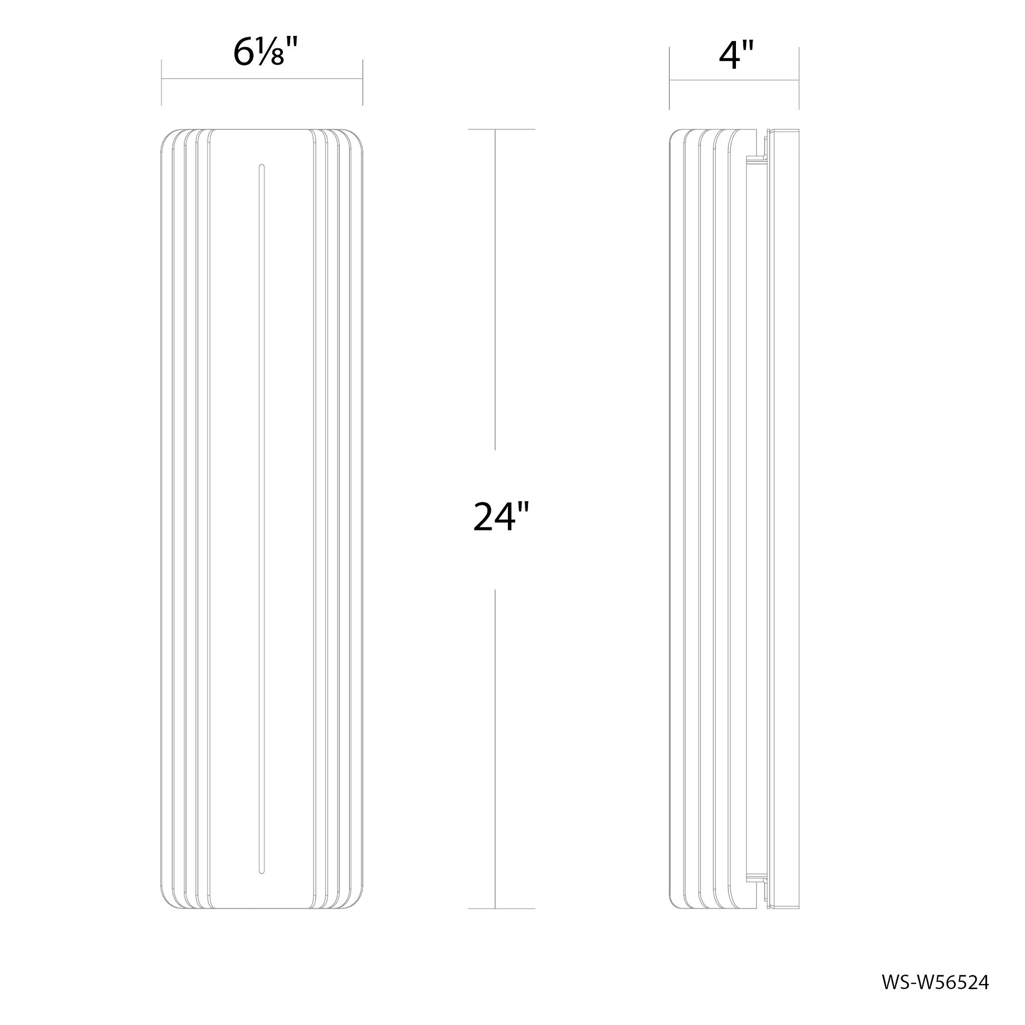 Kane 24"H x 6.3"W 1-Light Outdoor Wall Light in Black