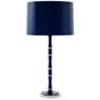 Kane 31"H Blue And Blue And Nickel Lamp w/ Midnight Blue Painted Shade