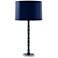 Kane 31"H Blue And Blue And Nickel Lamp w/ Midnight Blue Painted Shade