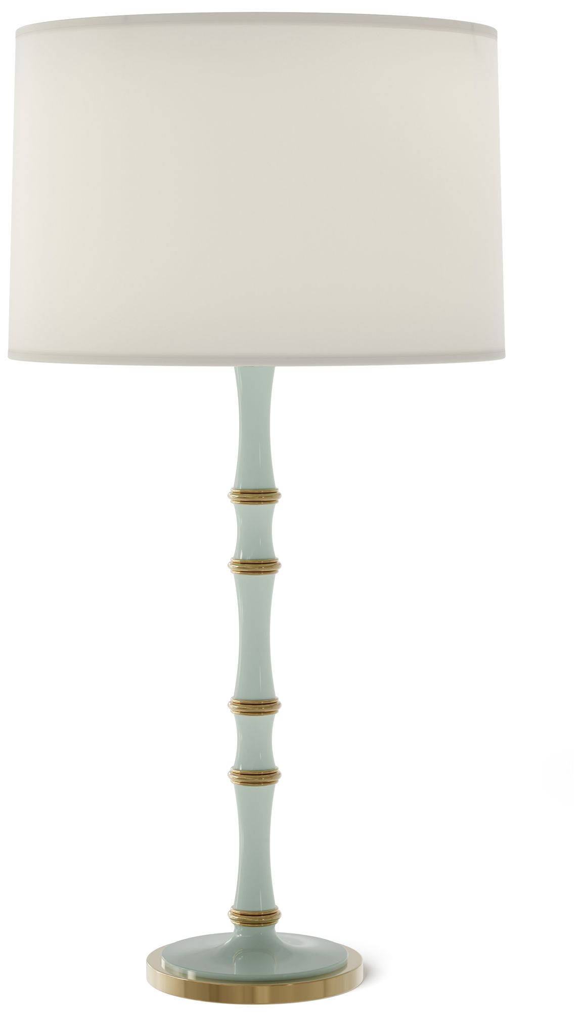 Kane 31"H Celadon Modern Brass Table Lamp with Fondine Made to Order