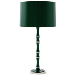 Kane 31"H Jungle And Polished Nickel Lamp w/ Jungle Painted Shade