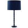 1_Kane 31"H Matte Midnight Blue Polished Nickel Table Lamp w/ Celadon Shade
