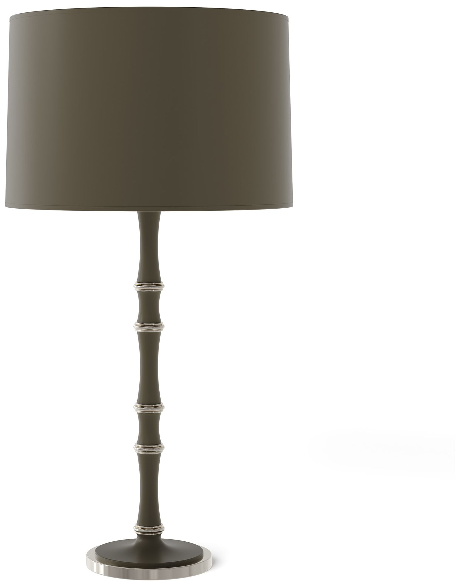 Kane 31"H Matte Smokey Polished Nickel Table Lamp w/ Celadon Made to Order
