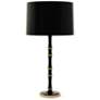 Kane 31"H Obsidian And Modern Brass Lamp w/ Obsidian Painted Shade