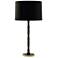 Kane 31"H Obsidian And Modern Brass Lamp w/ Obsidian Painted Shade