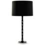 Kane 31"H Obsidian And Polished Nickel Lamp w/ Obsidian Painted Shade