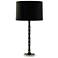 Kane 31"H Obsidian And Polished Nickel Lamp w/ Obsidian Painted Shade