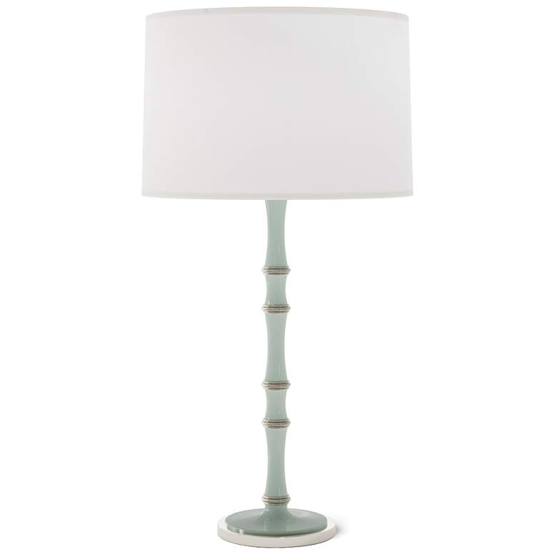 Image 1 Kane 31" High Celadon Polished Nickel Table Lamp w/ Ascot White Shade