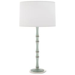 Kane 31" High Celadon Polished Nickel Table Lamp w/ Ascot White Shade