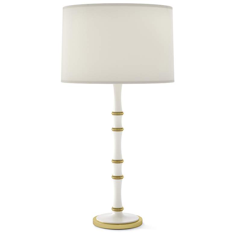 Image 1 Kane 31" High Daisy And Modern Brass Table Lamp With Fondine Shade