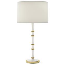 Kane 31" High Daisy And Modern Brass Table Lamp With Fondine Shade
