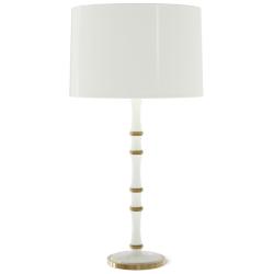 Kane 31" High Daisy Modern Brass Finish Table Lamp with Celadon Shade