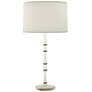 1_Kane 31" High Daisy Modern Brass Finish Table Lamp with Fondine Shade