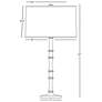 2_Kane 31" High Daisy Modern Brass Finish Table Lamp with Fondine Shade more views