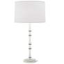 1_Kane 31" High Daisy Polished Nickel Finish Table Lamp w/ Ascot White Shade