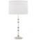 Kane 31" High Daisy Polished Nickel Finish Table Lamp w/ Ascot White Shade