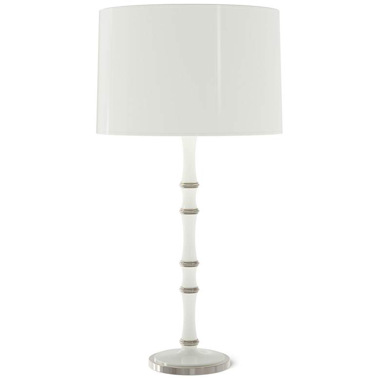 Image 1 Kane 31" High Daisy Polished Nickel Finish Table Lamp with Celadon Shade