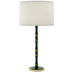 Kane 31" High Jungle And Modern Brass Table Lamp With Fondine Shade