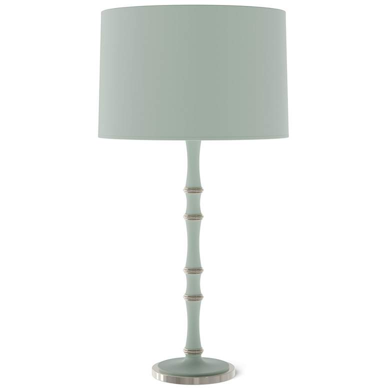 Image 1 Kane 31" High Matte Celadon Polished Nickel Table Lamp w/ Celadon Shade