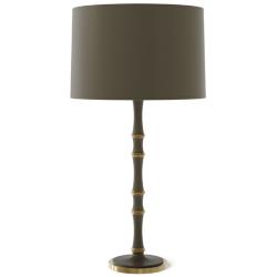 Kane 31" High Matte Smokey Modern Brass Finish Table Lamp w/ Celadon Shade