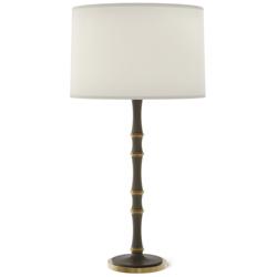 Kane 31" High Matte Smokey Modern Brass Finish Table Lamp w/ Fondine Shade