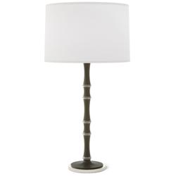 Kane 31" High Matte Smokey Polished Nickel Table Lamp w/ Ascot White Shade