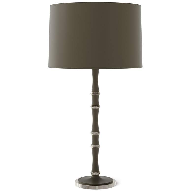 Image 1 Kane 31" High Matte Smokey Polished Nickel Table Lamp w/ Celadon Shade