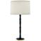 Kane 31" High Midnight Blue Modern Brass Finish Table Lamp w/ Fondine Shade