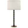 Kane 31" High Obsidian And Modern Brass Table Lamp With Fondine Shade