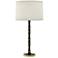 Kane 31" High Obsidian And Modern Brass Table Lamp With Fondine Shade