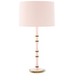 Kane 31" High Rose Water Modern Brass Finish Table Lamp with Celadon Shade