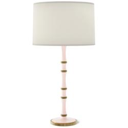 Kane 31" High Rose Water Modern Brass Finish Table Lamp with Fondine Shade
