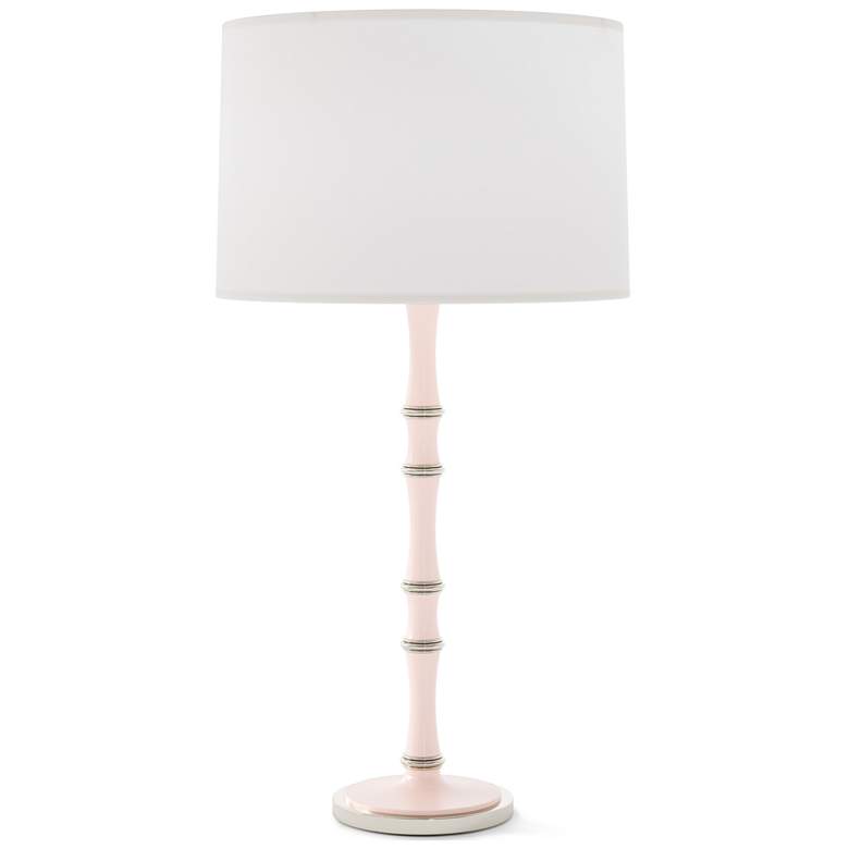 Image 1 Kane 31" High Rose Water Polished Nickel Table Lamp w/ Ascot White Shade