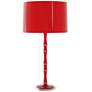 1_Kane 31" High Ruby Red Polished Nickel Finish Table Lamp with Celadon Shade