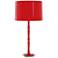 Kane 31" High Ruby Red Polished Nickel Finish Table Lamp with Celadon Shade