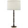 Kane 31" High Smokey Taupe Modern Brass Finish Table Lamp w/ Fondine Shade