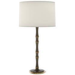 Kane 31" High Smokey Taupe Modern Brass Finish Table Lamp w/ Fondine Shade