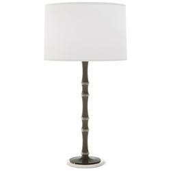Kane 31" High Smokey Taupe Polished Nickel Table Lamp w/ Ascot White Shade