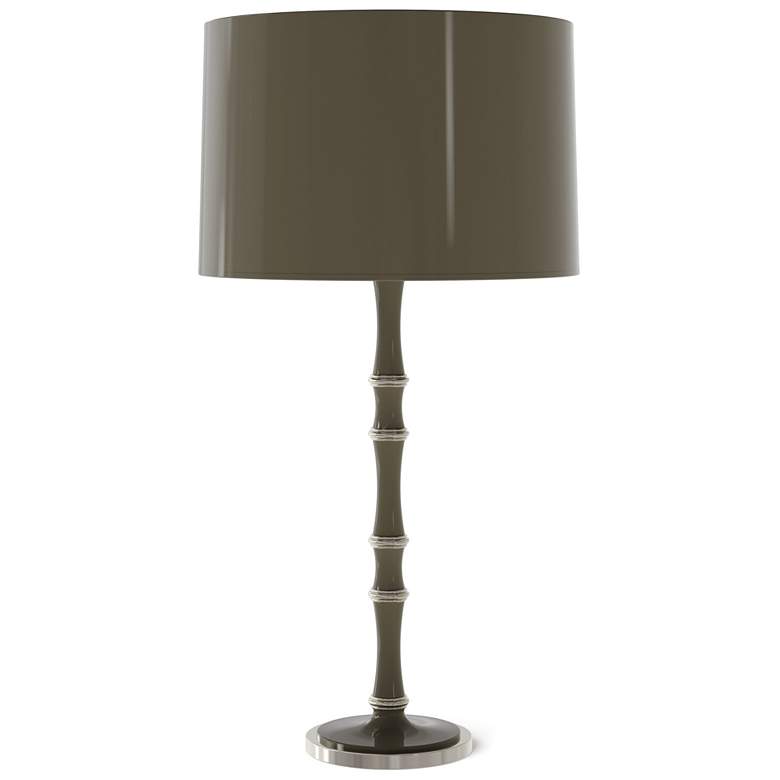 Image 1 Kane 31" High Smokey Taupe Polished Nickel Table Lamp w/ Celadon Shade
