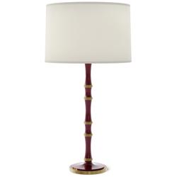 Kane 31" High Sugar Plum Modern Brass Finish Table Lamp with Fondine Shade