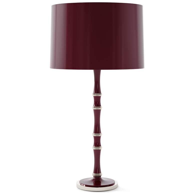 Image 1 Kane 31" High Sugar Plum Polished Nickel Finish Table Lamp w/ Celadon Shade